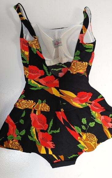 Rose Marie Reid vintage 50s floral pinup swimsuit - Picture 2 of 10